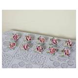 Meissen Porcelain Place Stands Rose Blooms