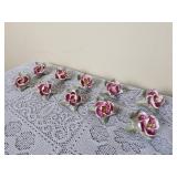 Meissen Porcelain Place Stands Rose Blooms