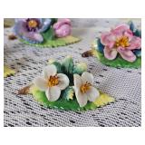 Dresden Porcelain Place Stands Rose Blooms