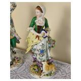 Antique Sitzendorf Porcelain Romantic Louis XV Figures
