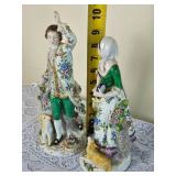 Antique Sitzendorf Porcelain Romantic Louis XV Figures