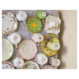 Large Variety Group of Antique Cups & Saucers