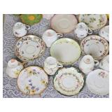 Large Variety Group of Antique Cups & Saucers