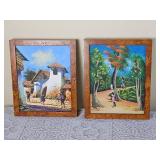 Stylized Tropical Haitian Lifestyle Paintings