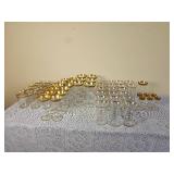 Married Collection of 24k Gold Brimmed Barware & Stemmed Glasses