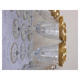 Married Collection of 24k Gold Brimmed Barware & Stemmed Glasses