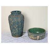 Redwing Brushware Pottery Vase