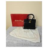 Salvatore Ferragamo Black Handbag Purse AQ214178