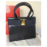 Salvatore Ferragamo Black Handbag Purse AQ214178