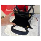 Salvatore Ferragamo Black Handbag Purse AQ214178