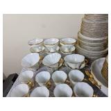 Elegant Haviland France Gold Brimmed China Service