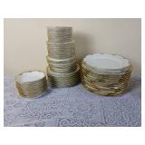 Elegant Haviland France Gold Brimmed China Service