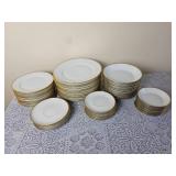 Elegant Haviland France Gold Brimmed China Service