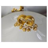 William Guerin & Co French Limoge China Service with Gold Brimmed Design