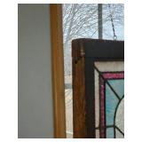 Antique Leaded Stain Glass Window Panel