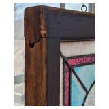 Antique Leaded Stain Glass Window Panel
