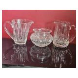 Waterford Crystal Kylemore & Lismore Pitchers, 6 Jar