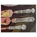 Waterford Crystal Lismore Cake Stand, Knife & Server