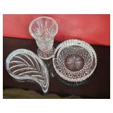 Waterford Crystal Marquis Footed Vase, Leaf Paisley, Ashtray