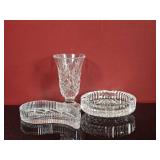 Waterford Crystal Marquis Footed Vase, Leaf Paisley, Ashtray