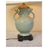 Chinese Celadon Vase Lamp