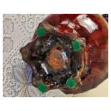 Vintage Chinese Shiwan Ware Shek Wan Art Ceramic Bird & Pomegranate