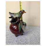 Vintage Chinese Shiwan Ware Shek Wan Art Ceramic Bird & Pomegranate