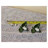 Herend Porcelain Rabbit on Leaf & Ring Holders