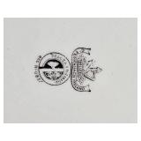 Irish Belleek Shamrock Bread Plates & Two Cups & Saucers