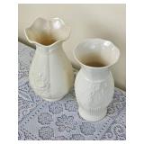 Irish Belleek Birds of Affection Vase & Floral Vase