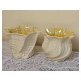 Irish Belleek Swirl Vase Bundle