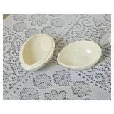 Irish Belleek Shamrock Easter Egg & Dish