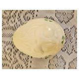 Irish Belleek Shamrock Easter Egg & Dish