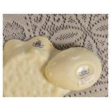 Irish Belleek Shamrock Easter Egg & Dish