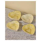 Irish Belleek Nesting Heart Dishes