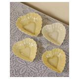Irish Belleek Nesting Heart Dishes