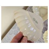 Irish Belleek Nesting Heart Dishes