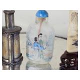 Chinese Snuff Bottles made of Bone, Silver, Horn & Glass