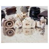 Fabulous Collection of Carved Netsuke Kimono Figures