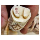 Fabulous Collection of Carved Netsuke Kimono Figures