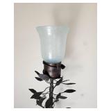 Floral Metal Standing Hurricane