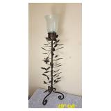 Floral Metal Standing Hurricane