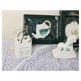 Irish Belleek Christmas Ornament Group Two