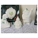 Irish Belleek Christmas Ornament Group Two