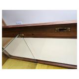 Louis XV Velvet Lined Glass Curio Cabinet