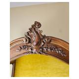 Louis XV Velvet Lined Glass Curio Cabinet