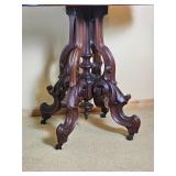 Antique Marble Top Oval Parlor Table