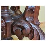 Antique Marble Top Oval Parlor Table