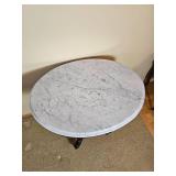 Antique Marble Top Oval Parlor Table
