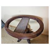 Antique Marble Top Oval Parlor Table